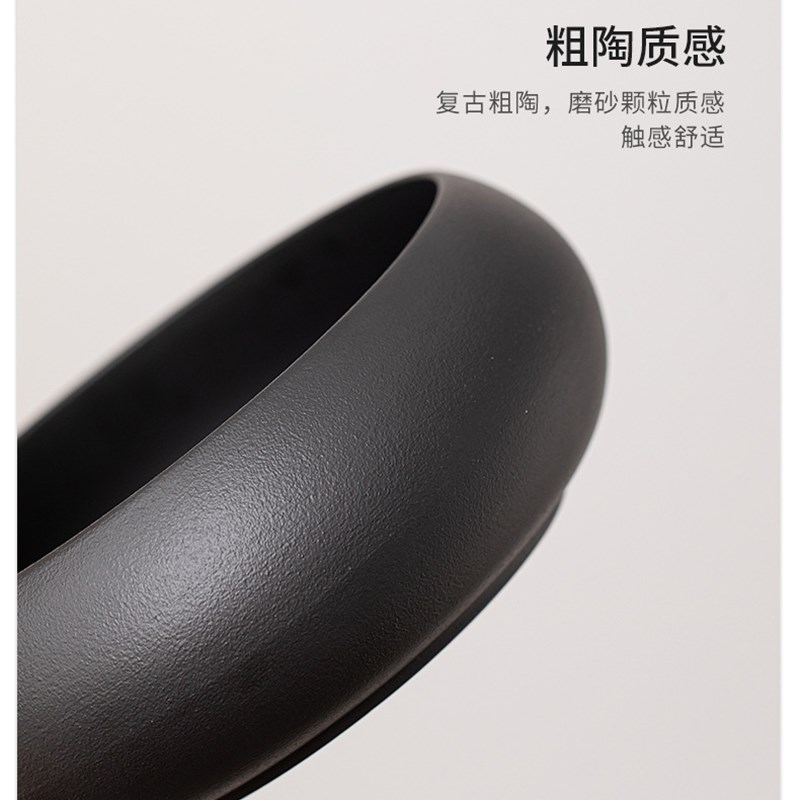 陶瓷烟灰缸大容量家用客厅 中式办公室 桌面多功能茶渣废水果皮缸