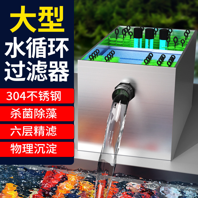 鱼池过滤器养鱼水循环系统设备大型净化过滤箱装置室外锦鲤水池