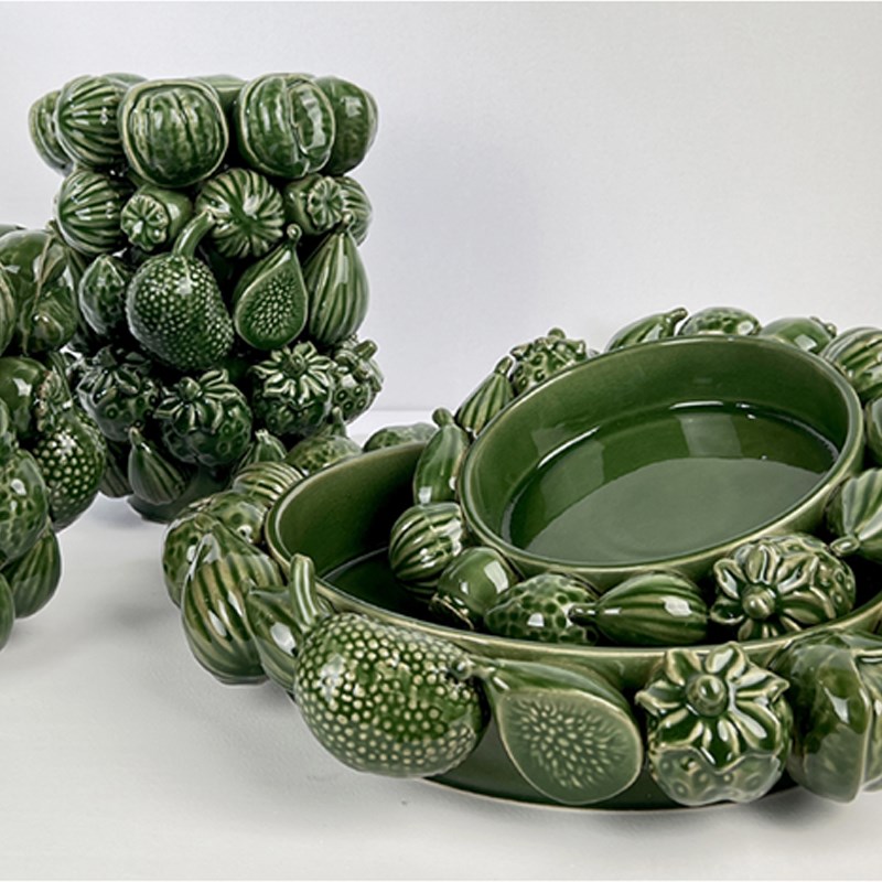 仿真水果工檬草莓陶瓷花器花盆花瓶柠艺品家居客厅样创间板意摆件