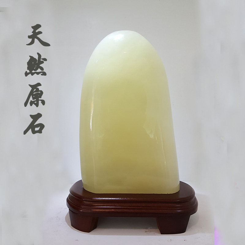 天然玉石原石石敢当泰山石摆件办公室送礼家居装饰客厅礼品电视柜