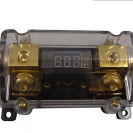 车用保险座一出一带引线数码显示指示灯透明 汽车音响配件含保险