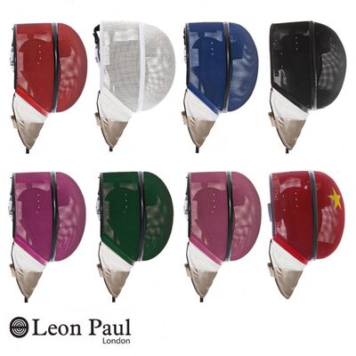 LeonPaul保罗击剑 彩色FIE认证1600N花剑面罩头盔可拆空气内衬