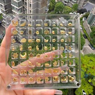 金豆豆收纳盒一克1g收纳瓶金条罐透明亚克力黄金首饰吊坠展示盒盘