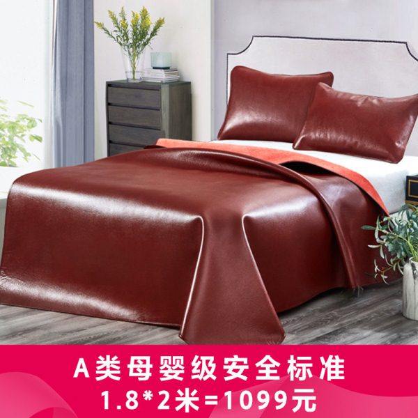 【软席硬席】裕林头层水牛皮凉席子1.5m1.8米床加厚真皮三件套,床上用品,牛皮席,淘宝优惠券,粉丝福利购,淘宝优惠卷