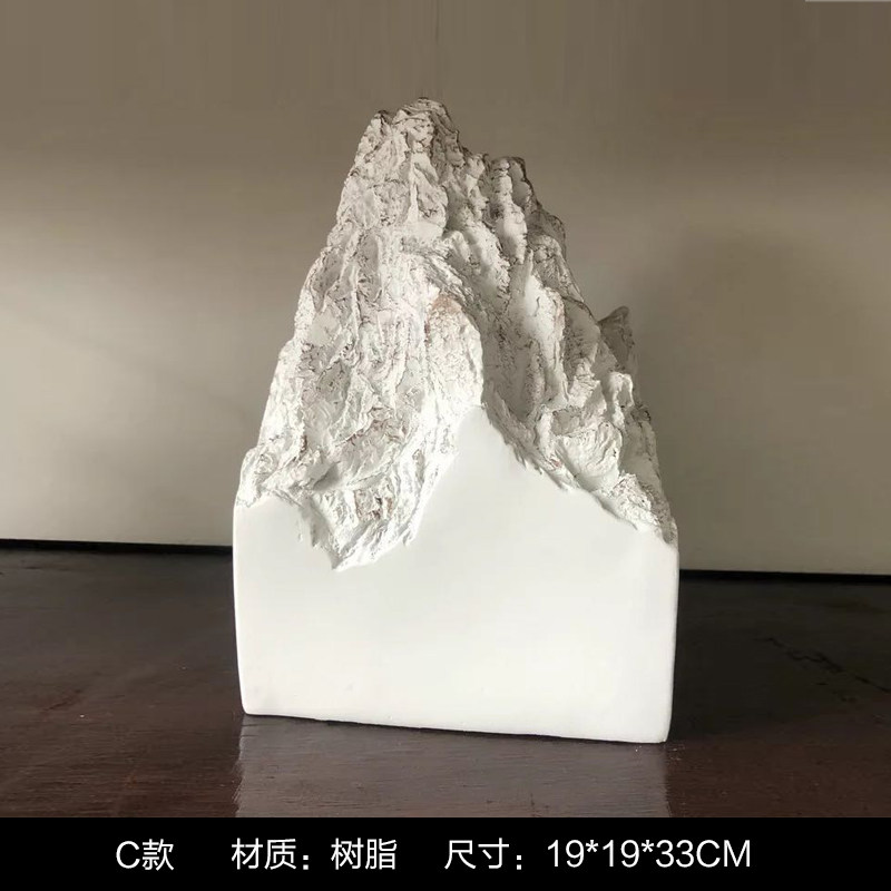 现代新中轻式奢家居摆饰假山雕塑艺术品办公室装柜样板间软酒玄关