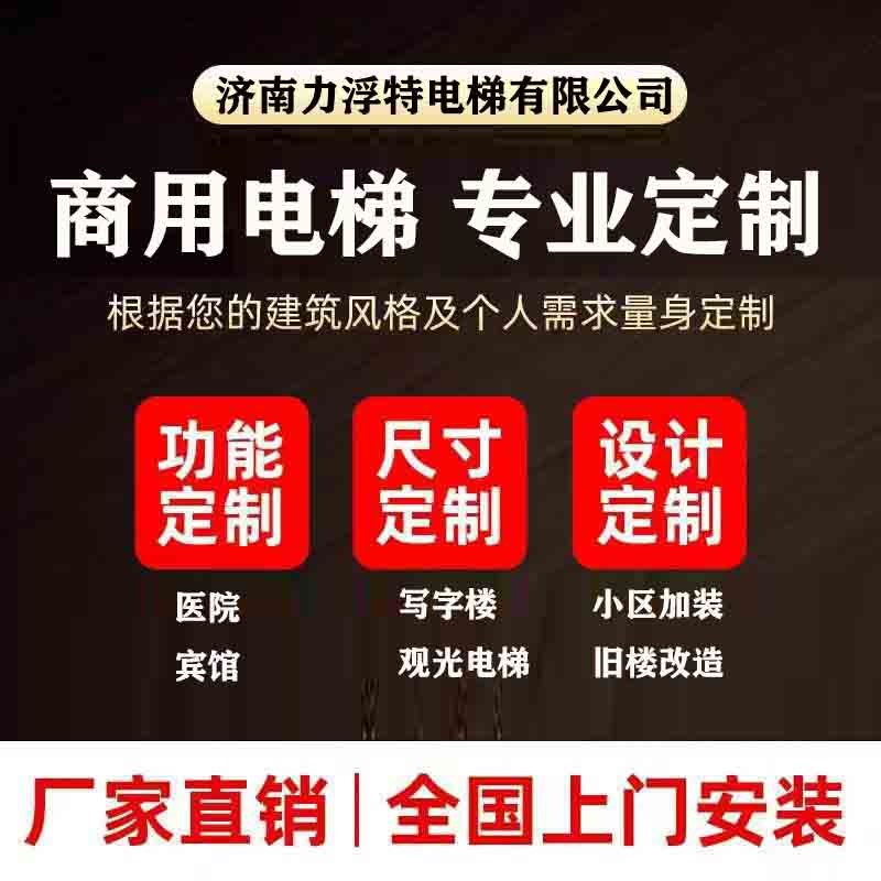 商用乘客医院商场酒店写字楼小区加装旧楼改造宾馆室内观光电梯