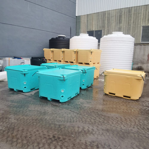 华社高端保温箱660L渔业水产鱼虾浸泡桶冷藏滚塑异形加工