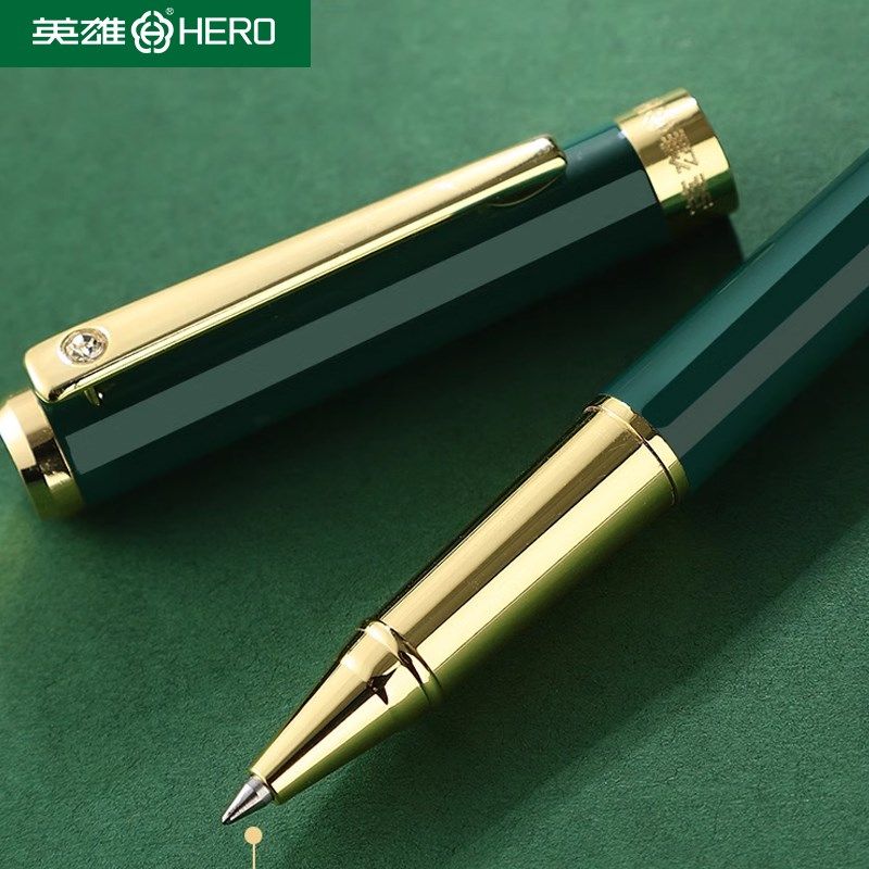 英雄中性笔领导签字签约金属宝珠刻字高级碳素男士商务高档签单女