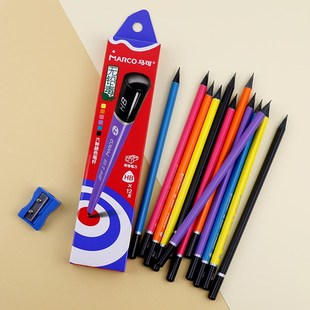 MCO马可黑木铅笔hb小学生三角书写铅笔9007 9008学生易握铅笔