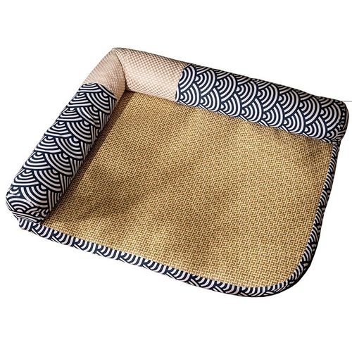 猫窝四季通用网红和风靠枕凉席猫垫子猫床可拆洗猫咪睡觉用夏季