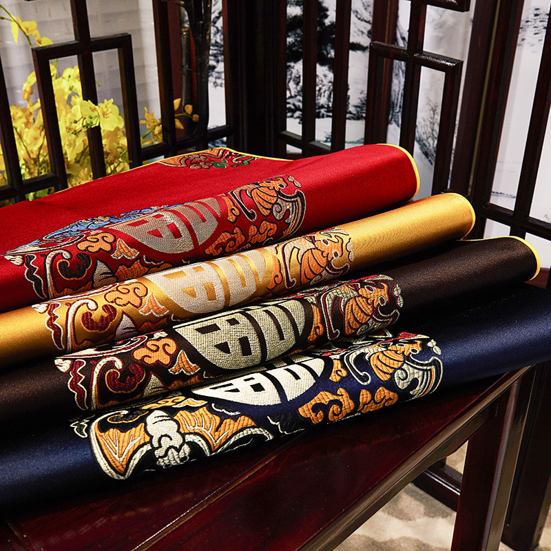 高精密织锦缎绣花加厚布中式沙发坐垫抱枕中国风旗袍唐装汉服面料