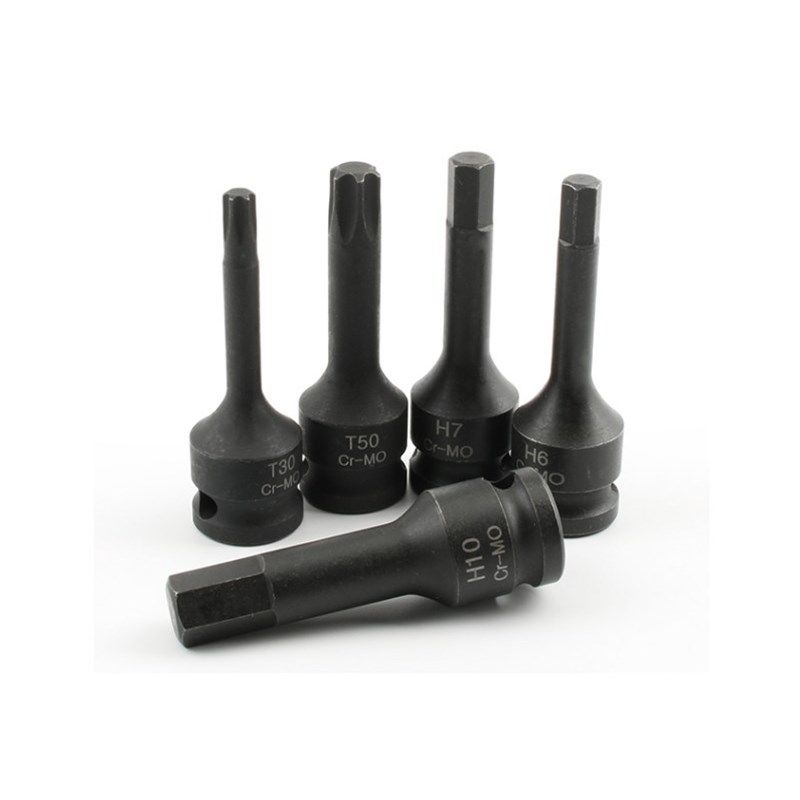 风炮批头1/2寸气动内六角套筒头连体批头加长电动旋具套筒扳手