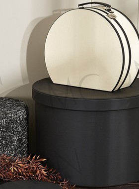 慕空间样板房收纳盒衣帽间装饰品布艺收纳桶花艺道具软装摆件组合