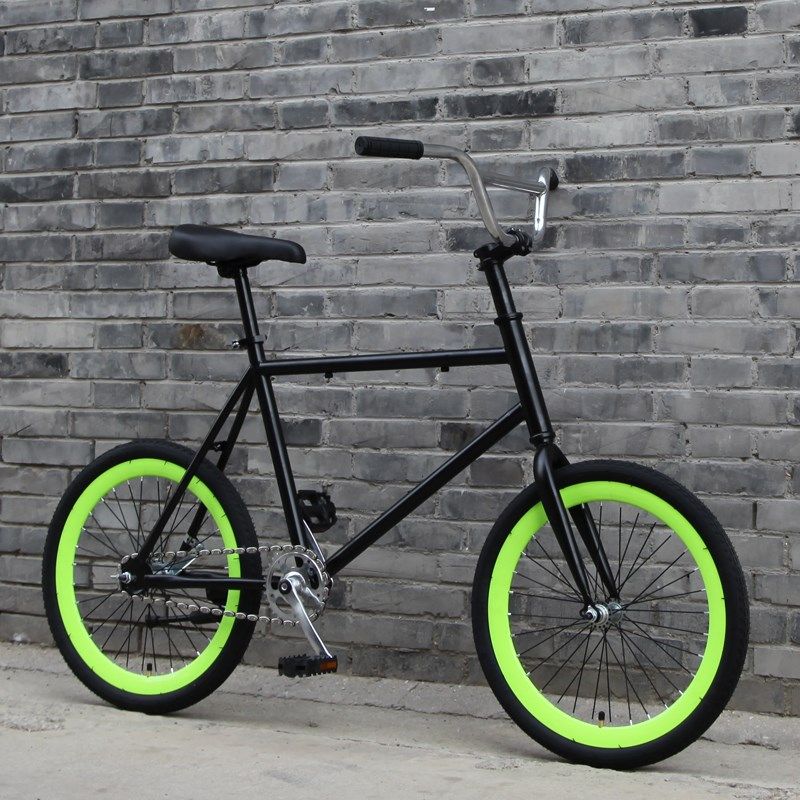 死飞自行车爆改倒刹男女学生孩子青少年弯把橄榄链双手刹单车