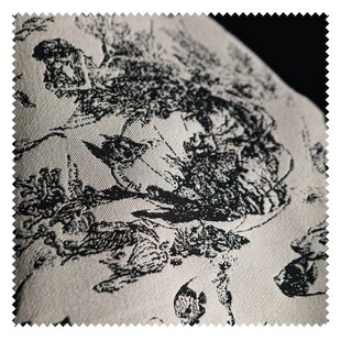 面料 外套裙子DIY服装 寻迹黑白双面提花布料 文艺复古中式