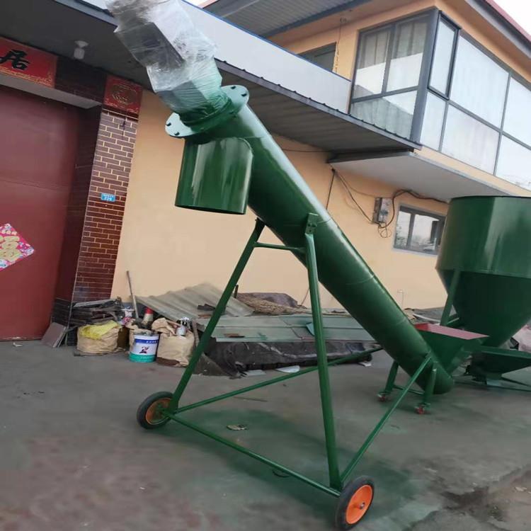螺旋杆绞龙输送上料机倾斜式干粉颗粒物料提升机管式螺旋输送料机