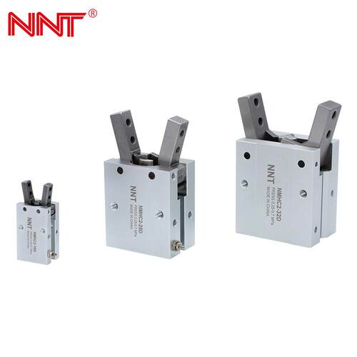 NNT气缸机械手夹具 平行手指气爪MHC2 工业机械手气缸单/双作用