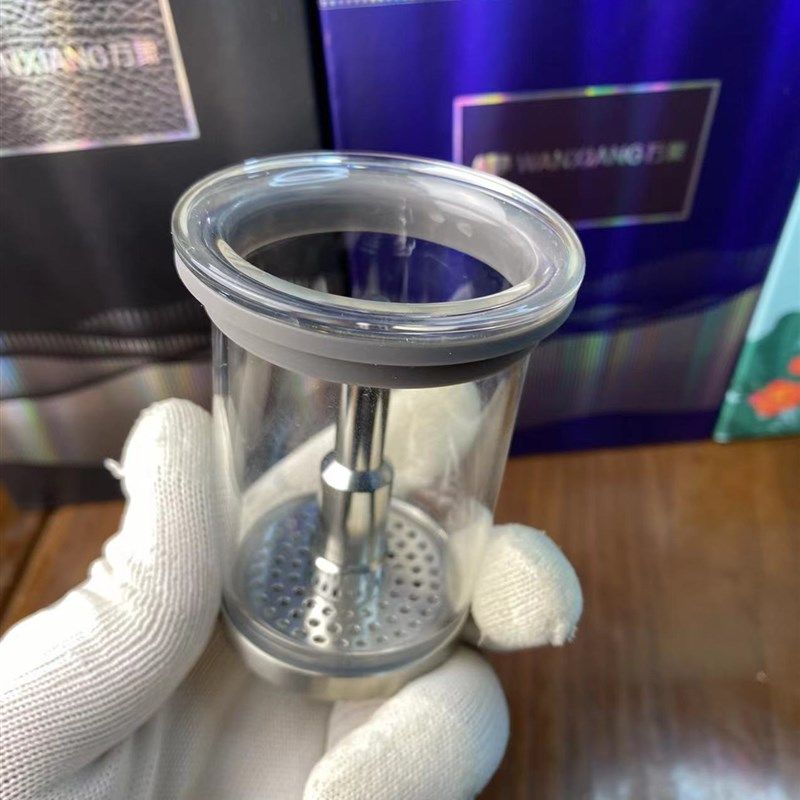万象玻璃杯茶水分离杯配件双层V258/158L茶仓U258L内胆U158L茶漏图片