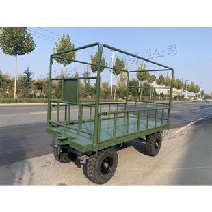 集装箱用平板拖车可移动式港口运输车工矿转向远程托运板车