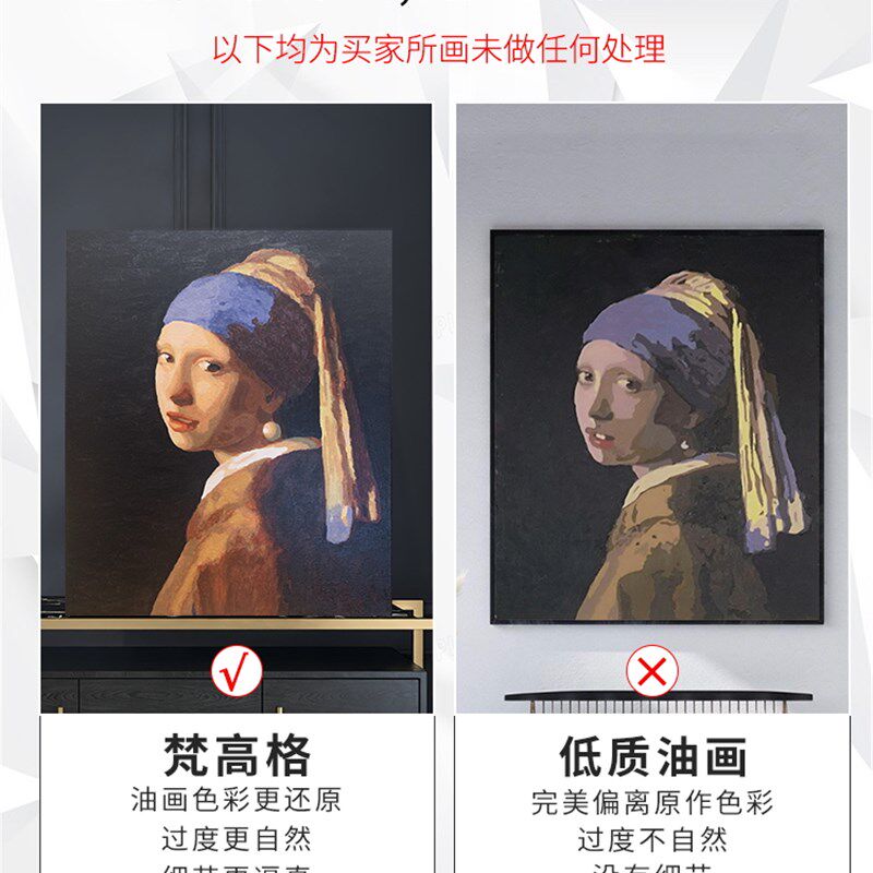 涂色油彩画手工涂色减压绘画人物名画书D装Y画填充房I饰数字油画