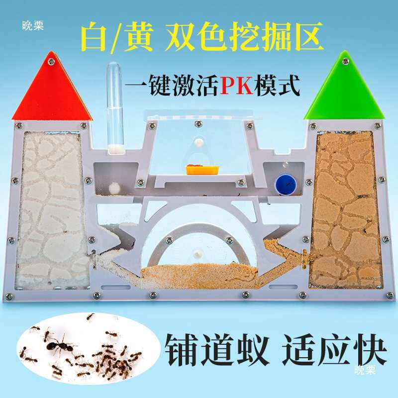大型号蚂蚁宠物双城堡工坊箱送蚁后王国庄园别墅观察窝屋盒子