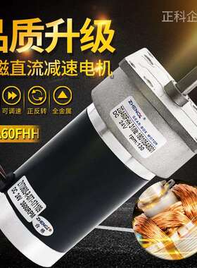 ZHENGK正科ZGA60FHH永磁直流减速电机小功率大扭力微型电机12V24V