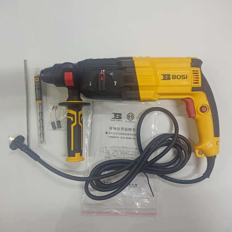 波斯新款900W大功率多功能三用钻锤镐轻型电锤钻BS660510钻孔26mm