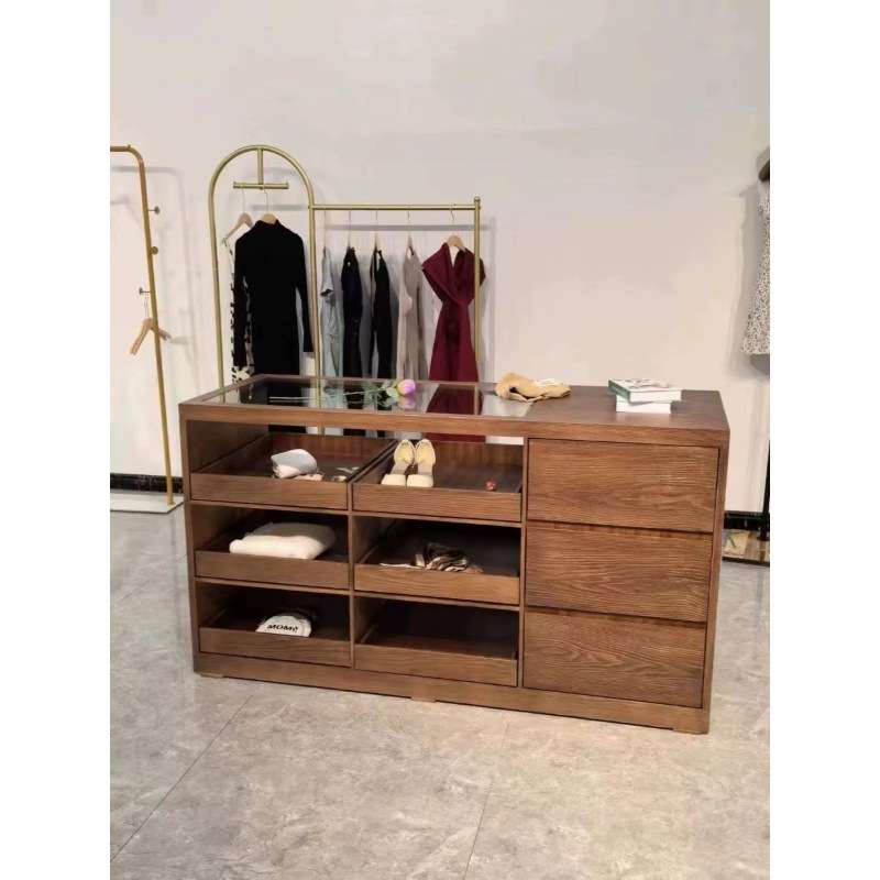 服装店收银台中岛台展示桌储物柜烤漆装饰品柜摆件展台陈列展示台