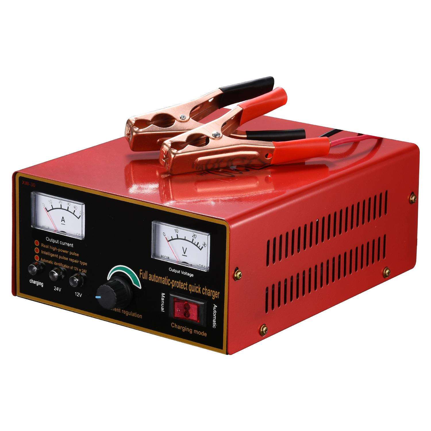 厂家货源12V24V通用货车卡车电池充电器船用铅酸蓄电池欧规充电器