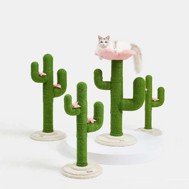 未卡仙人掌 猫爬架猫爬柱跳台猫架猫树猫抓板小号大号带花朵爬架