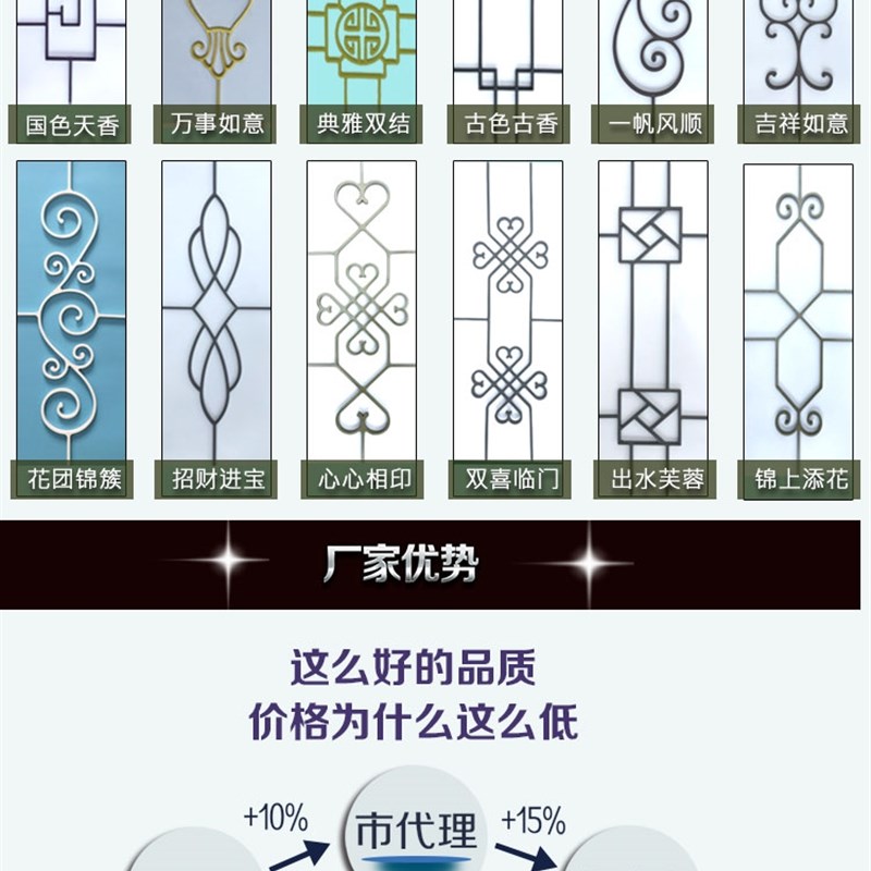 厦门铝窗花加纱窗儿童防护栏防盗窗铝合金防蚊纱窗窗花防盗网