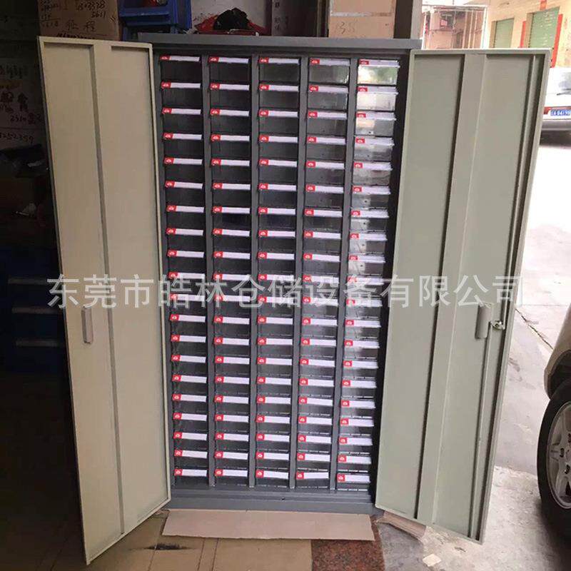 可做100抽屉中号透明零件柜防静电零件柜带门锁电子元件螺丝柜