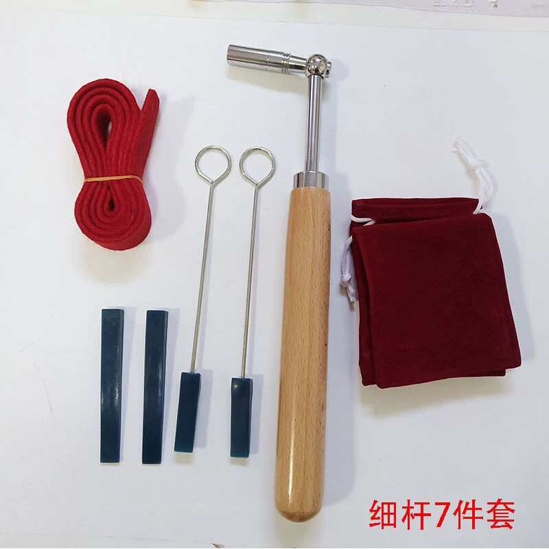 钢琴调律工具套装6件套 钢琴调音板手 止音皮叉 止音棒 止音带