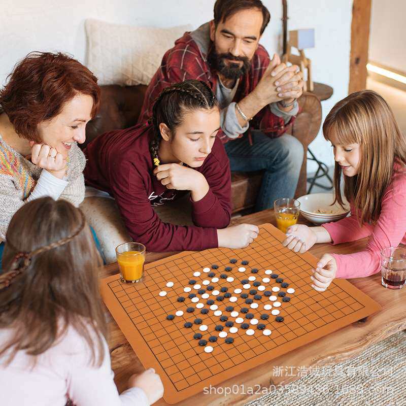 木制多合一棋盘桌棋 墩中国象棋 围棋五子棋双用棋盘套装象棋高档
