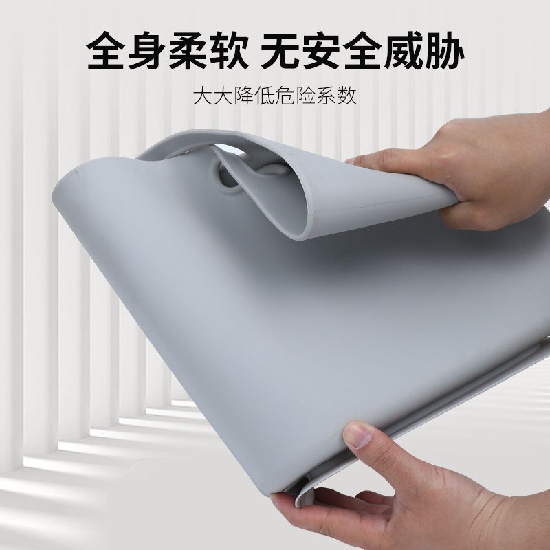 安全硅胶吸盘垃守桶监狱看圾所审圾留置谈话室安全防拆柔软垃查桶