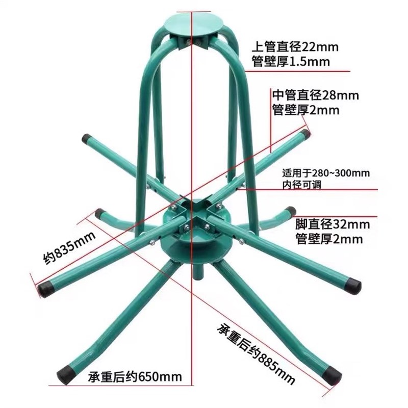 钢丝绳放轴器双绳承重型加厚折叠主机68 10mm曳引机限速器
