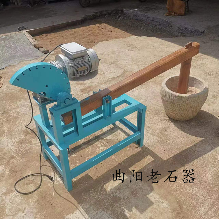 电打石臼式糍粑捣辣椒打艾绒捣蒜石臼老动石碓窝自动打糍粑机