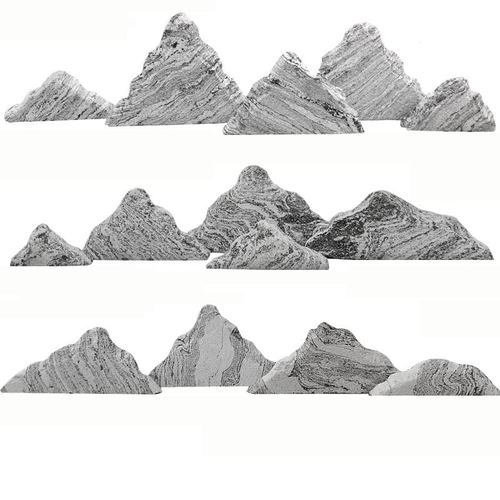 天然雪浪石切片泰山石庭院造景组合中式园林假山大小型石头摆件