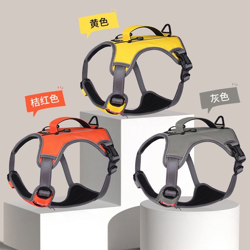 狗狗胸背外引绳户胸多功能战术宠物牵背带边牧柯基大小型犬溜狗绳