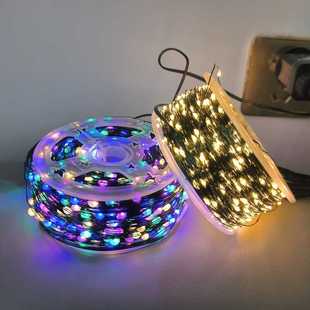 LED圣诞树铜线灯串户外防水亮化节日氛围灯串 花园庭院装饰灯