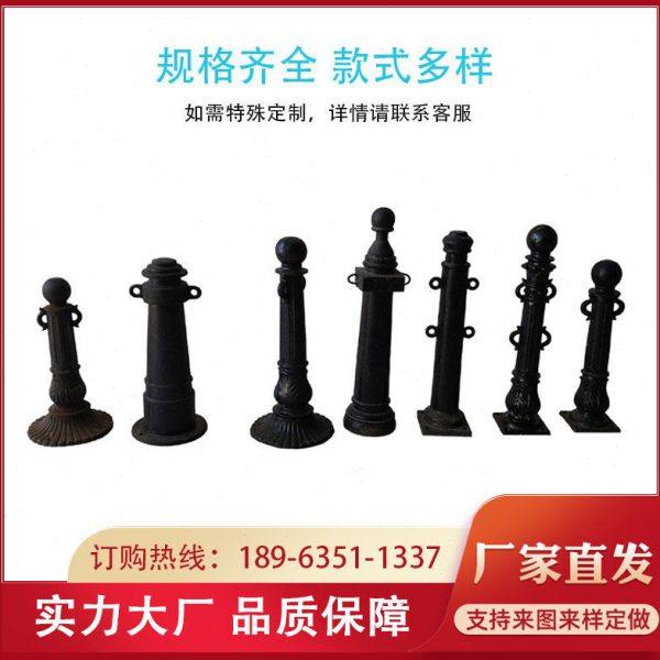 铸铁罗马立柱 河道铁链柱子 人行道隔离桩 铸铁止车柱 铁艺阻车柱