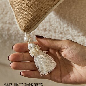 植爱紫靠花开藤枕高级氛围感法式中古风客厅沙发靠垫卧室腰枕抱背