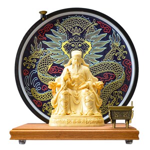 文昌帝君神像文曲星摆件手公工雕家居办精家用书房书桌装饰品摆放