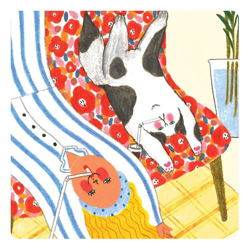 【特惠捡漏味插画师Seolzzi复刻艺创版画术意可爱童趣】装饰画芯