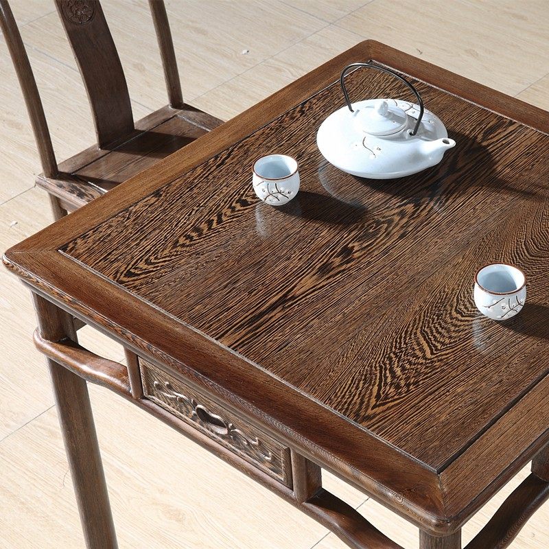 红木桌方桌鸡翅木八仙桌中式阳木四方小花梨木休闲棋牌茶桌实台
