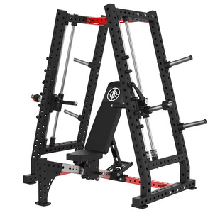 可调板式推举胸部训练器肩部推举史密斯机倾斜卧推塔式推胸推肩机