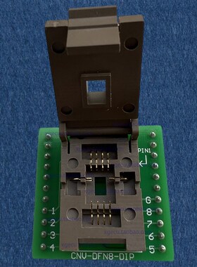 DF片8 QFN8 CNV-DFN8-DIP8 DFN8I6-8 (10P) XC 芯N 烧录座 翻盖式