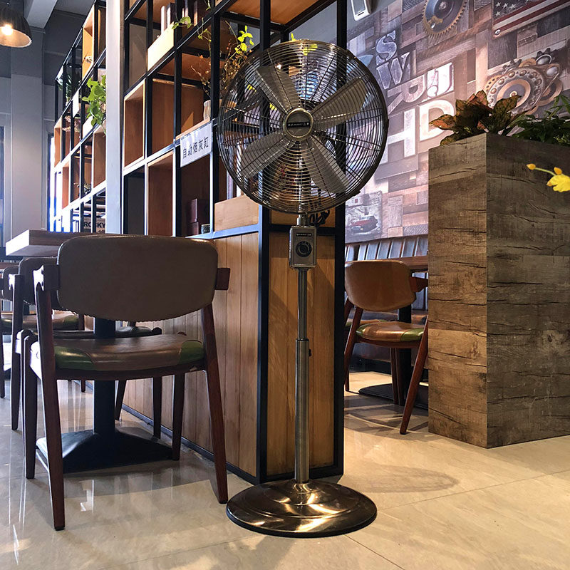 金羚复古电风扇仿古铜色落地扇静音全金属家用台地扇怀旧欧式古典