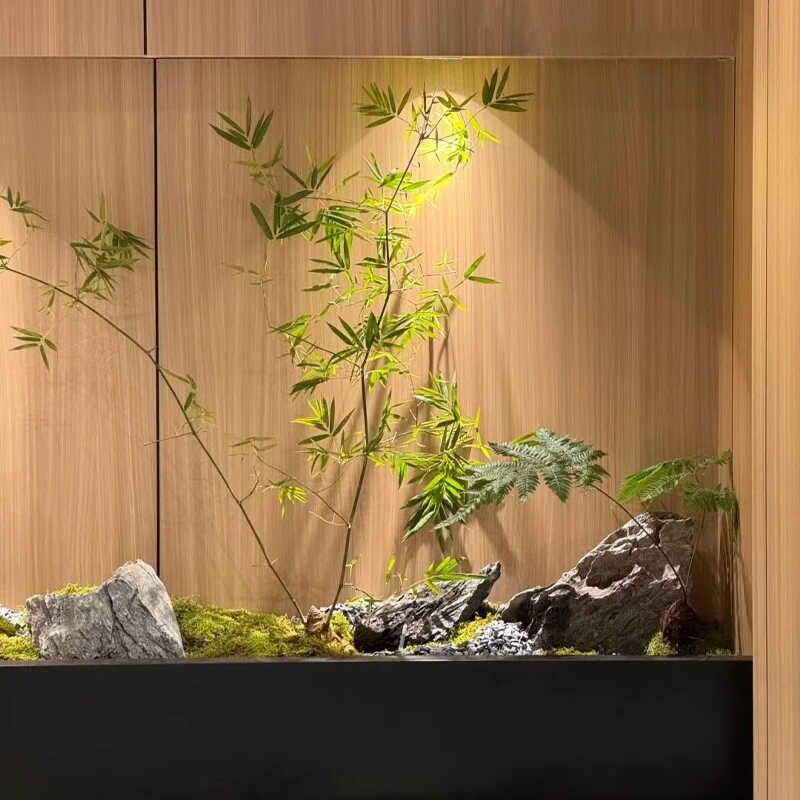 仿真泡沫石头园艺造景青龙石装饰摆件室内软装绿植假石头布置墙贴