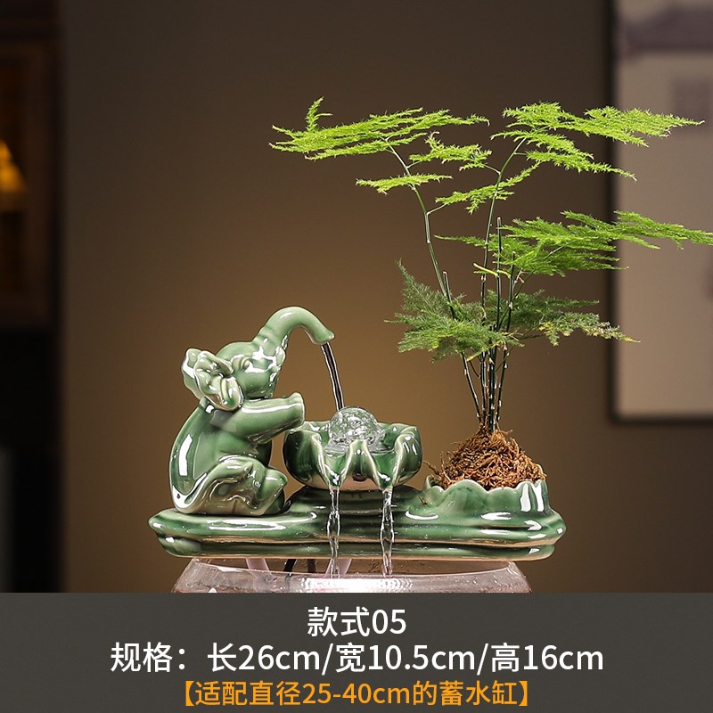 养鱼缸盆净水过滤器抽潜水增氧气泵圆小型陶瓷搭循环流水喷泉循环